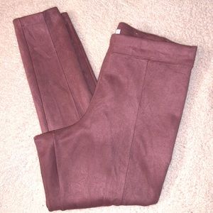 Old Navy Mauve Faux-Suede Leggings